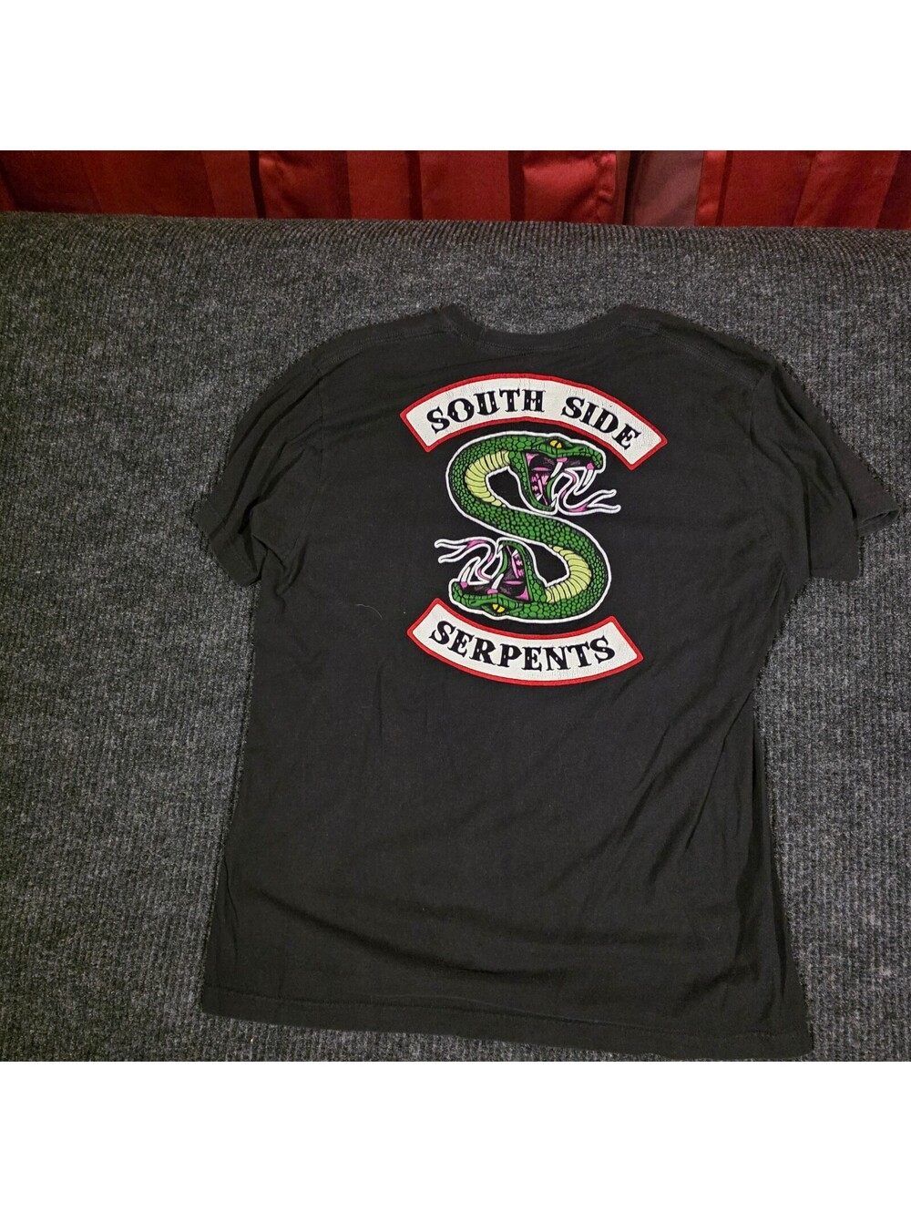 Riverdale South Side Serpents Black Graphic T-Shirt Size Large